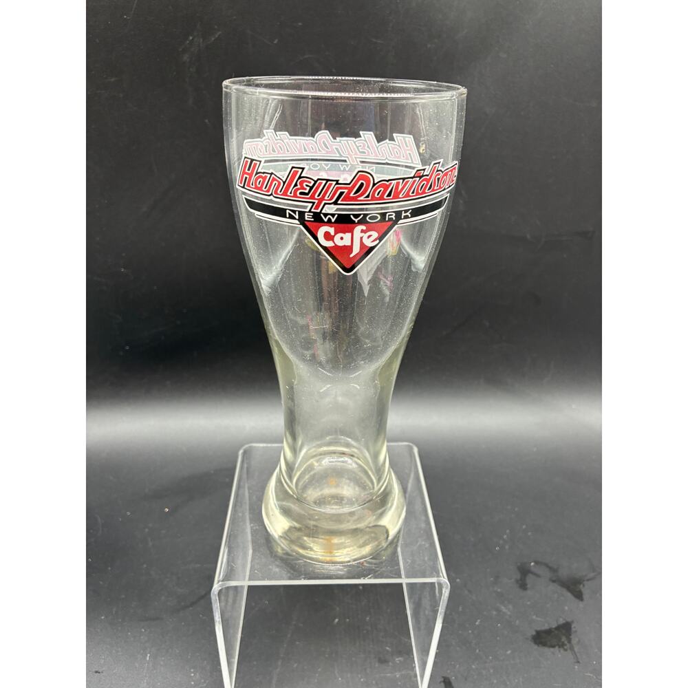 Harley Davidson New York Cafe - Tall Pilsner Beer Glass - Souvenir Barware